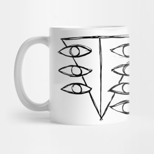 Dark and Gritty SEELE triangle with eyes logo Mug